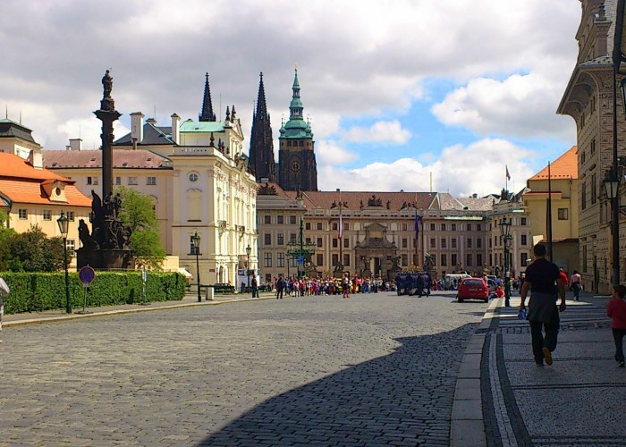 Entering Prague Castle Compound